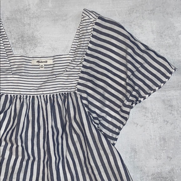 MADEWELL striped butterfly top blue white - Picture 6 of 6